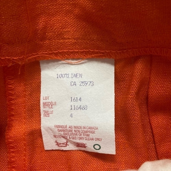 NWT 100% linen high waisted coastal grandma vintage dead stock shorts - Picture 5 of 10